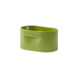Muuto Indoor-gardening^Ridge Blumentopf, H 13 cm, moosgrün