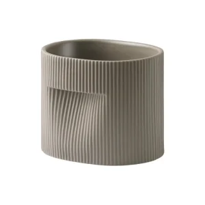 Muuto Indoor-gardening^Ridge Blumentopf, H 15 cm, taupe