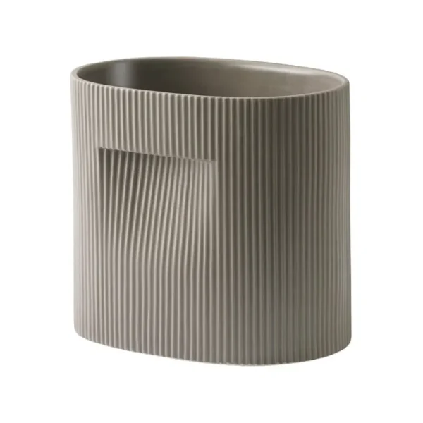 Muuto Indoor-gardening^Ridge Blumentopf, H 24 cm, taupe