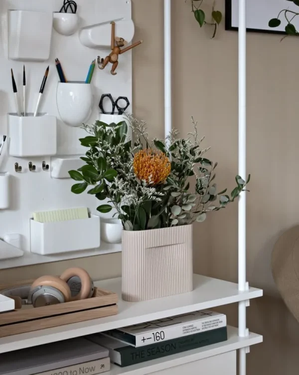 Muuto Vasen-Ridge Vase, 16,5 cm, Beige