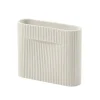 Klong Vasen-Muuto Ridge Vase, 16,5 cm, Cremeweiß