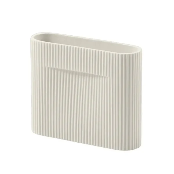Klong Vasen-Muuto Ridge Vase, 16,5 cm, Cremeweiß