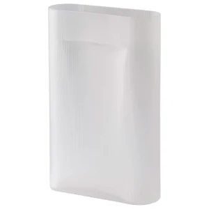 Muuto Vasen-Ridge Vase, 48,5 cm, weißes mattiertes Glas