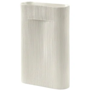Artek Vasen-Muuto Ridge Vase, groß, cremeweiß