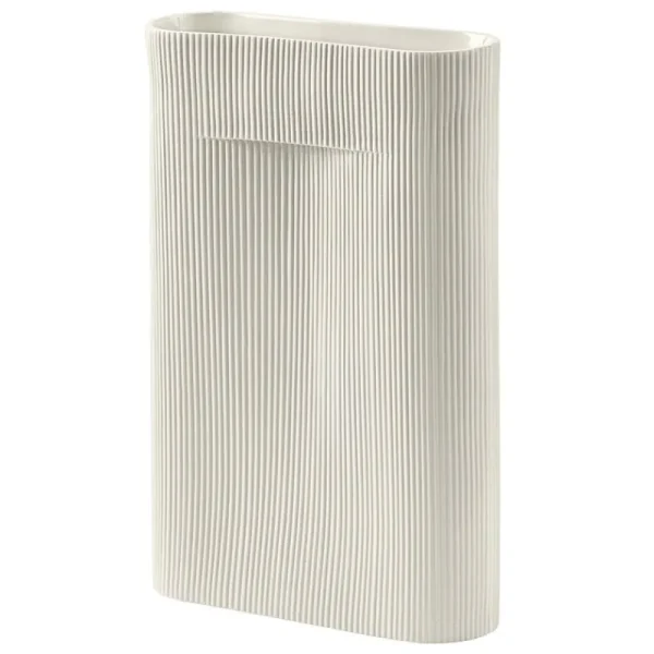 Artek Vasen-Muuto Ridge Vase, groß, cremeweiß