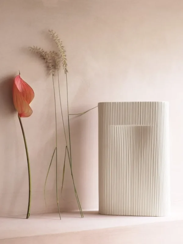 Artek Vasen-Muuto Ridge Vase, groß, cremeweiß