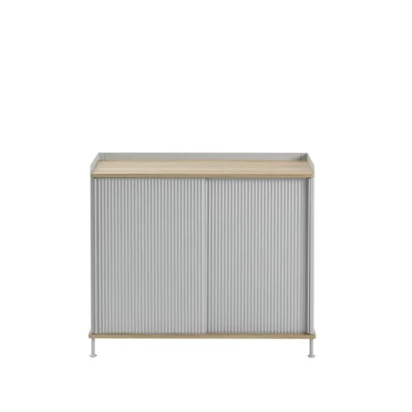Pedestal Aufbewahrungsmöbel-Muuto Sideboard Enfold, 100 cm, hoch, Eiche – grau