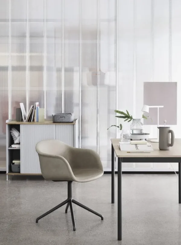 Pedestal Aufbewahrungsmöbel-Muuto Sideboard Enfold, 100 cm, hoch, Eiche – grau