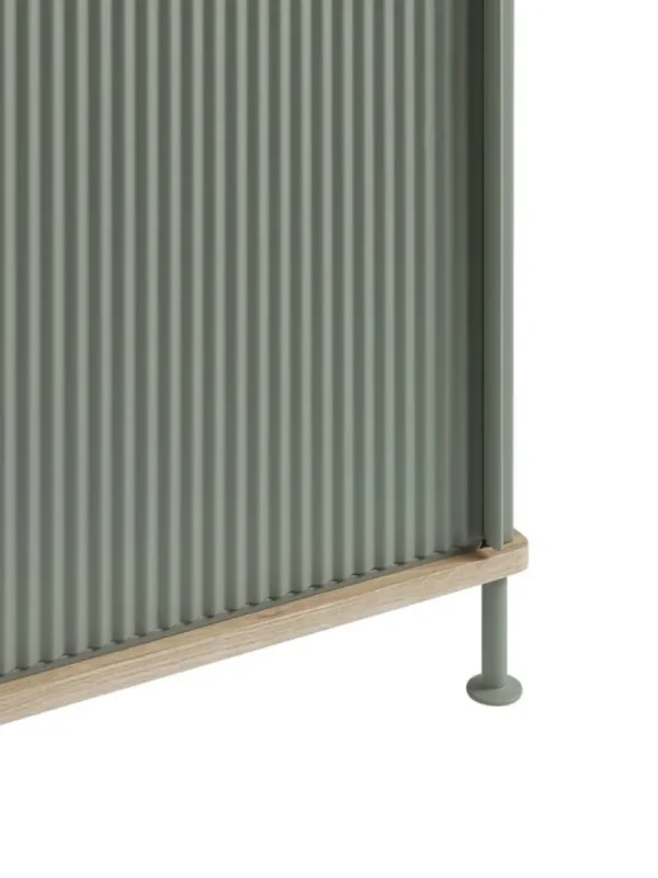 Audo Copenhagen Aufbewahrungsmöbel-Muuto Sideboard Enfold, 100 cm, hoch, Eiche – staubgrün