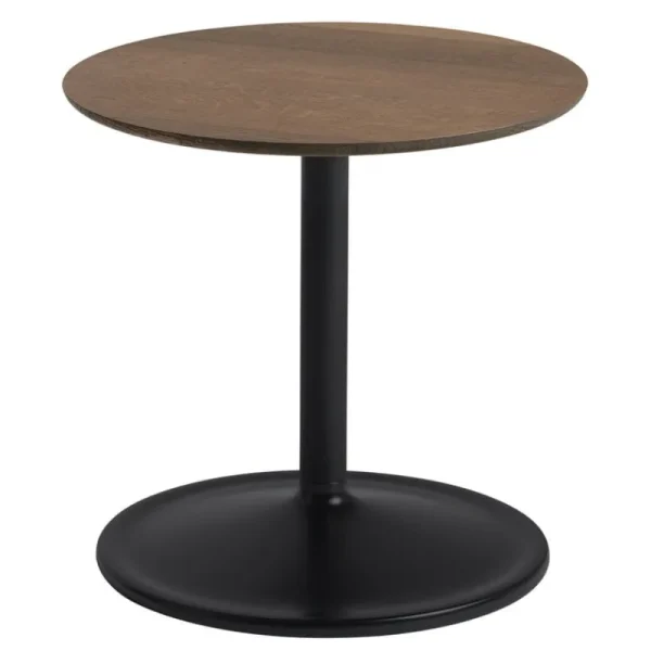 New Works Tische-Muuto Soft Beistelltisch, 41 cm, niedrig, Eiche geräuchert - Schwarz