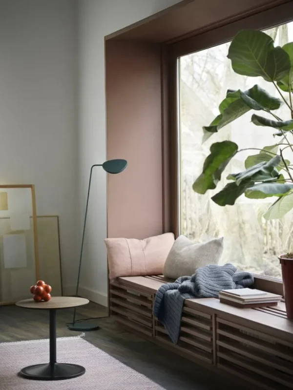 New Works Tische-Muuto Soft Beistelltisch, 41 cm, niedrig, Eiche geräuchert - Schwarz