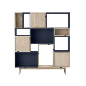 String Furniture Regale-Muuto Stacked 2.0 Regalmodul, klein, Mitternachtsblau