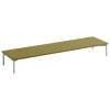 String Furniture Regale-Muuto Stacked Podest mit Rohrgestell, 131 x 35 x 17 cm, braun grün