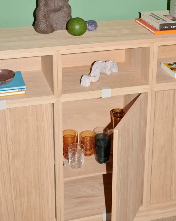 Muuto Regale-Stacked Sockel, 131 x 35 x 10 cm, Eiche