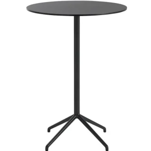 Muuto Tische-Still Cafe Stehtisch, 75 cm, H. 105 cm, schwarz
