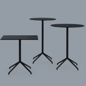 Muuto Tische-Still Cafe Stehtisch, 75 cm, H. 95 cm, schwarz