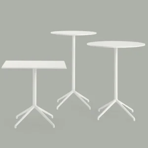 &Tradition Tische-Muuto Still Cafe Stehtisch, 75 cm, H. 95 cm, weiß