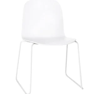 &Tradition Sitzgelegenheiten-Muuto Visu Stuhl, Kufengestell, weiß