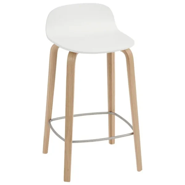 Artek Sitzgelegenheiten-Muuto Visu Thekenhocker, 65 cm, Eiche – weiß
