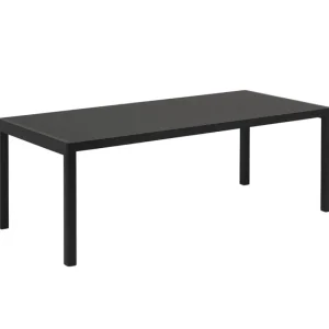 Hartu00f4 Tische-Muuto Workshop Tisch, 200 x 92 cm, Schwarz – schwarzes Linoleum