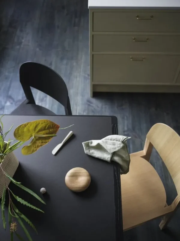 Hartu00f4 Tische-Muuto Workshop Tisch, 200 x 92 cm, Schwarz – schwarzes Linoleum