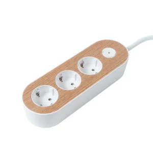 MyNolla Elektroartikel^Steckerleiste, Weiß - Eiche