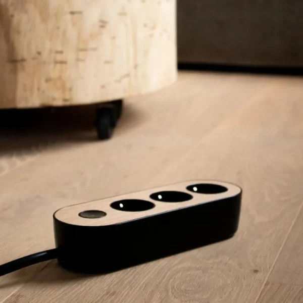 MyNolla Elektroartikel^Steckerleiste, Schwarz - Eiche
