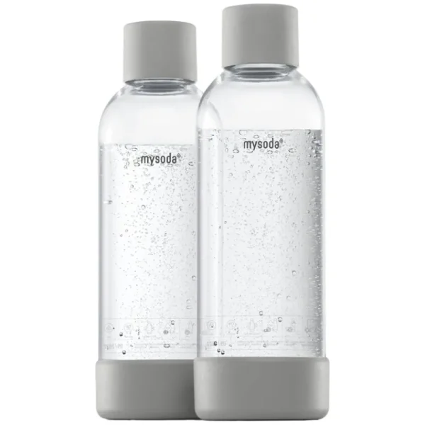 Mysoda Sport- Und Outdoor-produkte | Haushaltsgeräte^Wasserflasche 1 l, 2 Stück, Grau
