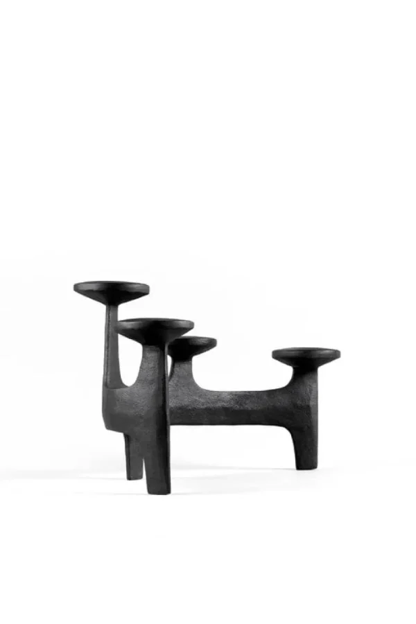 Georg Jensen Kerzen Und Kerzenhalter-Nedre Foss Nunatak Kandelaber, Schwarz