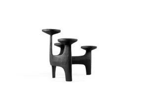 Georg Jensen Kerzen Und Kerzenhalter-Nedre Foss Nunatak Kandelaber, Schwarz
