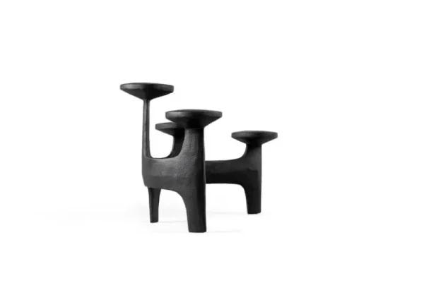 Georg Jensen Kerzen Und Kerzenhalter-Nedre Foss Nunatak Kandelaber, Schwarz