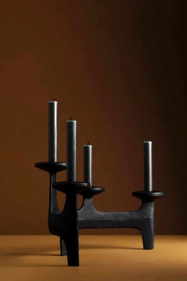 Georg Jensen Kerzen Und Kerzenhalter-Nedre Foss Nunatak Kandelaber, Schwarz