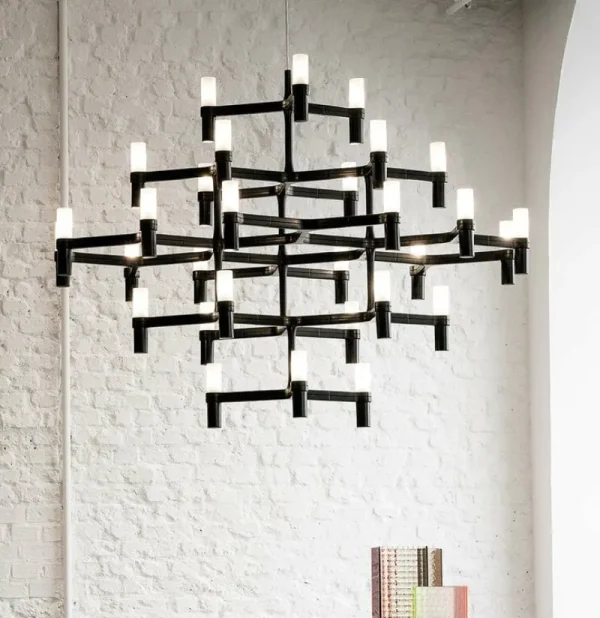 Marset Deckenleuchten-Nemo Lighting Crown Major Pendelleuchte, Mattschwarz