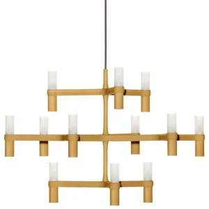 Tom Dixon Deckenleuchten-Nemo Lighting Crown Minor Pendelleuchte, Mattgold