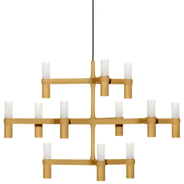Tom Dixon Deckenleuchten-Nemo Lighting Crown Minor Pendelleuchte, Mattgold