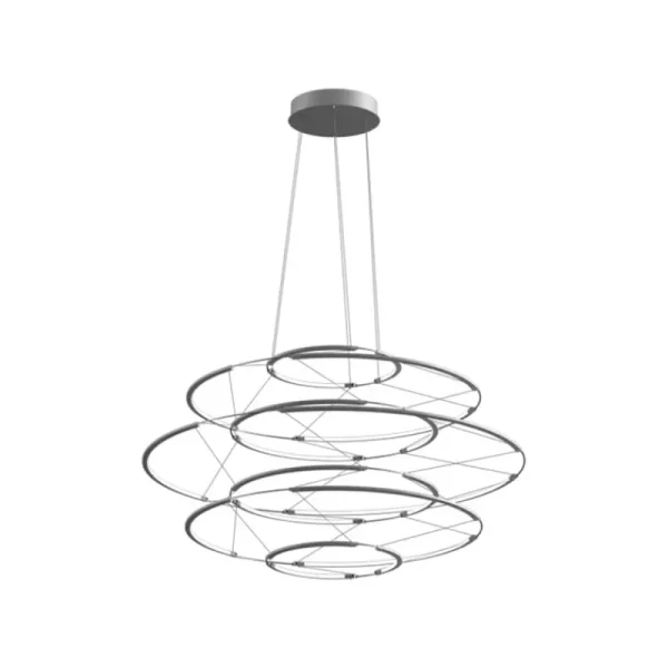 Nemo Lighting Deckenleuchten-Drop 7 Pendelleuchte, 2700 K, Satin Silber