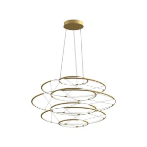 Nemo Lighting Deckenleuchten-Drop 7 Pendelleuchte, 2700 K, Satin Gold
