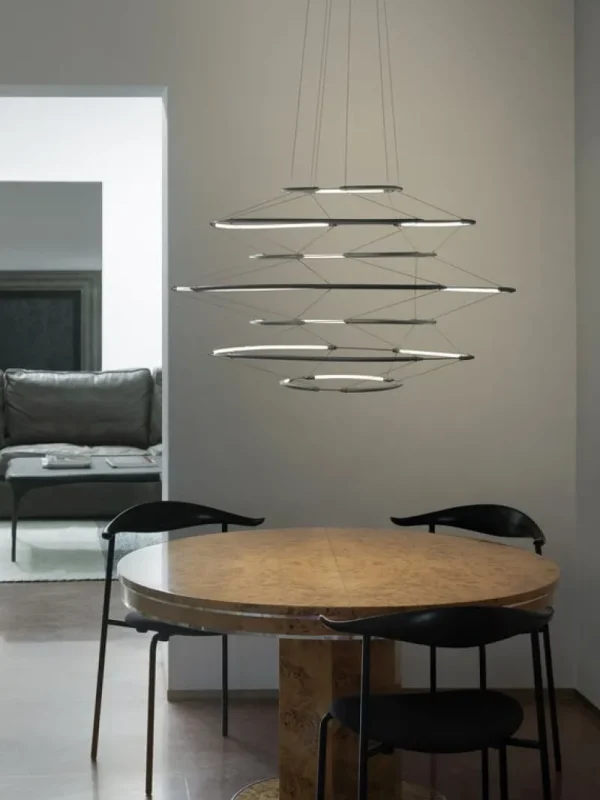 Nemo Lighting Deckenleuchten-Drop 7 Pendelleuchte, 2700 K, Schwarz