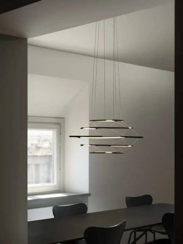 Nemo Lighting Deckenleuchten-Drop 5 Pendelleuchte, 2700 K, Satin Gold