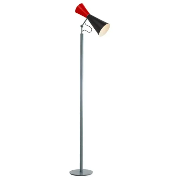 Muuto Stehleuchten-Nemo Lighting Parliament Stehleuchte, Schwarz - Rot