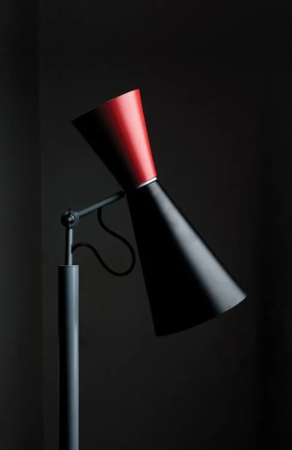Muuto Stehleuchten-Nemo Lighting Parliament Stehleuchte, Schwarz - Rot
