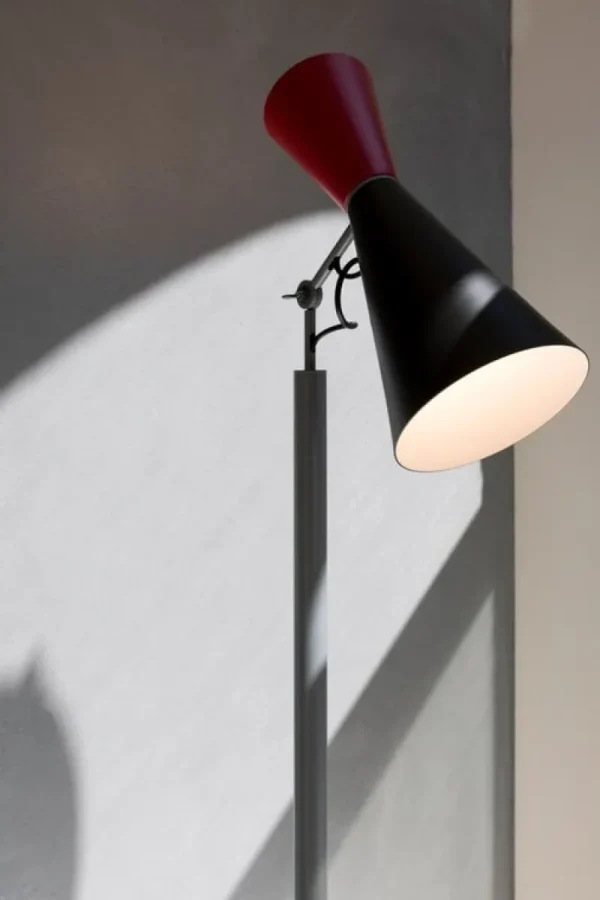 Muuto Stehleuchten-Nemo Lighting Parliament Stehleuchte, Schwarz - Rot