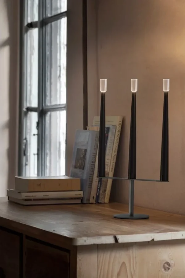 Fermob Tischlampen | Tragbare Lampen-Nemo Lighting Sorrento tragbare Tischleuchte, Schwarz - Grau