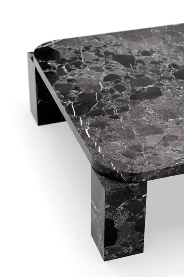 &Tradition Tische-New Works Atlas Couchtisch, 82 x 82 cm, Marmor schwarz