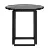 Petite Friture Tische-New Works Beistelltisch Florence 50 cm, Schwarz  –  schwarzer Marmor