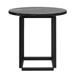 Petite Friture Tische-New Works Beistelltisch Florence 50 cm, Schwarz  –  schwarzer Marmor