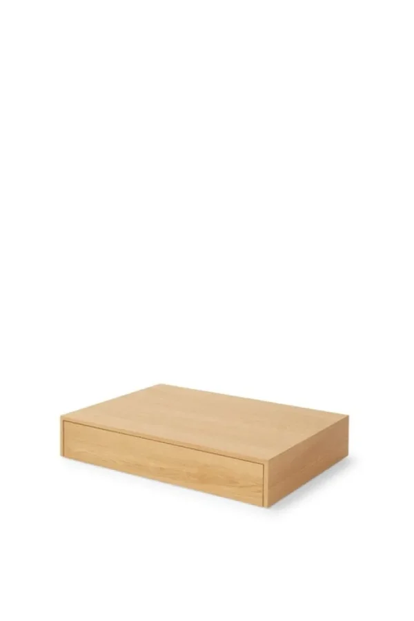 Raawii Tische-New Works Beistelltisch Mass Wide mit Schublade, Eiche