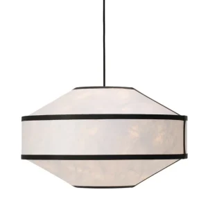 Frandsen Deckenleuchten-New Works Kite Pendelleuchte, 55 cm, weiß - schwarz