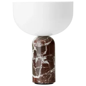 New Works Tragbare Lampen-Kizu Tischleuchte, tragbar, Rosso-Levanto-Marmor