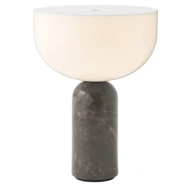 Flos Tragbare Lampen-New Works Kizu Tischleuchte, Gris du Marais Marmor